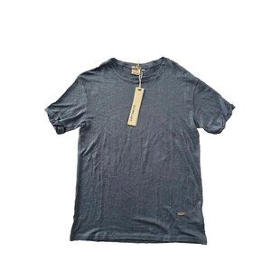 Gianni Lupo Linen Tee Light Blue  ( S )